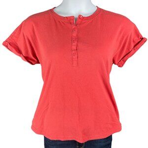 Duluth Top Womens Size L Cap Sleeve Work Office Capsule Everyday Minimal Staple